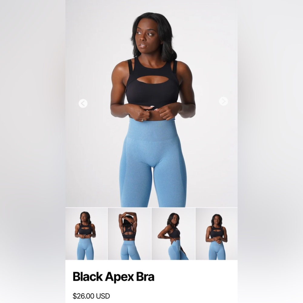 Black Apex NVGTN bra size small